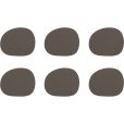 Onderzetter 6 stuks 12,2x10 cm