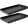 Serveerschalen 2 stuks 34x18 cm, Titanium Black