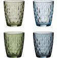 Waterglas 4 stuks 34 cl, Blauw/Groen