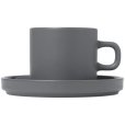 Koffiekop & Schotel 2 stuks 20 cl, Pewter