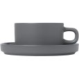 Theekop & Schotel 2 stuks 17 cl, Pewter