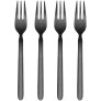 Gebaksvorken 4 stuks 15 cm, Zwart