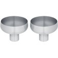 STEEL Champagneglas 2 stuks 9 cl, Mat Staal