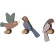 Lewi Ophangknoppen 3 stuks 10 cm, Bruin