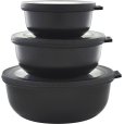 Laag Vershouddozen 3 stuks, Zwart