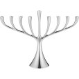 Menorah-Kandelaar H27 cm, Gepolijst Staal