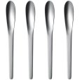 Koffielepels 4 stuks, Mat Staal