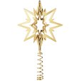Kerstboompiek Ster Small, Verguld Messing