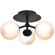 Plafondlamp Ø26 cm, Opal/Zwart