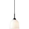 Hanglamp Ø12 cm, Zwart/Opal