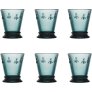 Roch&eacute;re Abeille Waterglas 6 stuks 26 cl, Donkerblauw