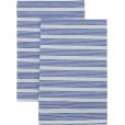 Theedoek 2 stuks 50x70 cm, Blauw/Wit