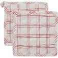 Pannenlappen 2 stuks 22,5x22,5 cm, Rood
