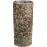 Vaas H20 cm, Donkerbruin/Groen