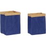 Laundromat Wasmand 2 stuks, Blauw/Beige