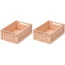 LIEWOOD Weston Vouw-/Opbergkrat 2 stuks 18x25 cm, Tuscany Rose