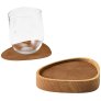 Glasonderzetters 12,5x15 cm, Nupo Natuurlijk/Teak