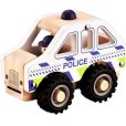 Politiewagen met Rubberen Wielen 18 cm, Wit