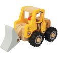 Bulldozer met Rubberen Wielen 18 cm, Geel