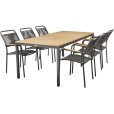 Tuinmeubelset met Toscana Tafel 197 cm en 6 Verona Stoelen, Antraciet