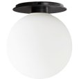 Plafond-/Wandlamp &Oslash;20 cm, Mat Opaal/Zwart