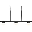 3-spot 90 cm, Zwart/Opaalwit