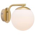 Wandlamp 20,3 cm, Opaalwit/Messing