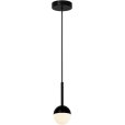 Hanglamp Ø10 cm, Zwart/Opalwit