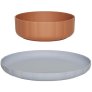 Kom & Bord, Caramel/Ice Blue