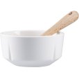 Snackkom met Lepel &Oslash;9 cm, Wit