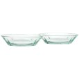 Recycled Glazen Schaaltjes 2 stuks 16 cm, Groen