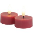Theelicht LED 2 stuks &Oslash;4,5/H2,2 cm, Rose Plum