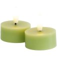 Theelicht LED 2 stuks &Oslash;4,5/H2,2 cm, Spring Green