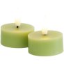 Theelicht LED 2 stuks Ø4,5/H2,2 cm, Spring Green