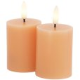 Stompkaars LED 2 stuks &Oslash;5/H6,5 cm, Peach