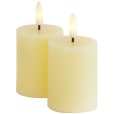 Stompkaars LED 2 stuks &Oslash;5/H6,5 cm, Pale Yellow