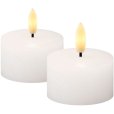 Waxinelichtjes LED 2 stuks &Oslash;4,5/2,2 cm, Wit