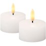Waxinelichtjes LED 2 stuks Ø4,5/2,2 cm, Wit