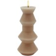 Nordic Sculpture Stompkaars Geometrie LED &Oslash;9,2/H20,3 cm, Lichte Karamel