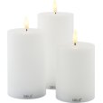 Stompkaars LED Oplaadbaar 3 stuks &Oslash;7,5 cm, Wit