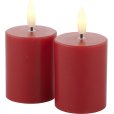 Stompkaars Mini LED 2 stuks H7 cm, Rood