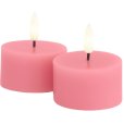 Theelicht LED 2 stuks &Oslash;6/H3,4 cm, Old Rose