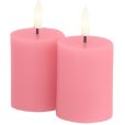 Stompkaars LED 2 stuks &Oslash;5/H6,5 cm, Old Rose