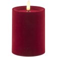 Stompkaars LED &Oslash;7,5/H10 cm, Velour/Cherry