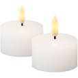 Waxinelichtje LED 2 stuks &Oslash;6x3,4 cm, Wit