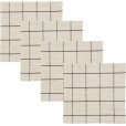 Tafelservet 4 stuks 40x40 cm, Zwart/Off-White
