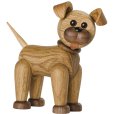 Hond Happy 13,5 cm, Eikenhout