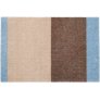 Stripes Horisontal Deurmat 40x60 cm, Ivoor/Zand/Blauw