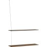 Plank 80 cm, Gerookt Eikenhout/Staal