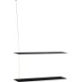 Plank 80 cm, Sort Eg/Messing